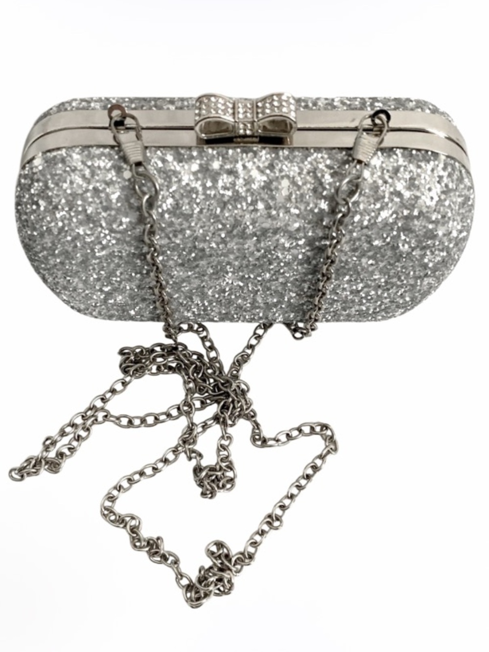Claire’s Glitter Embellished Polyurethane Foam  Shoulder Bag